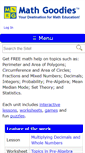 Mobile Screenshot of mathgoodies.com