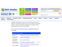 Tablet Screenshot of mathgoodies.com